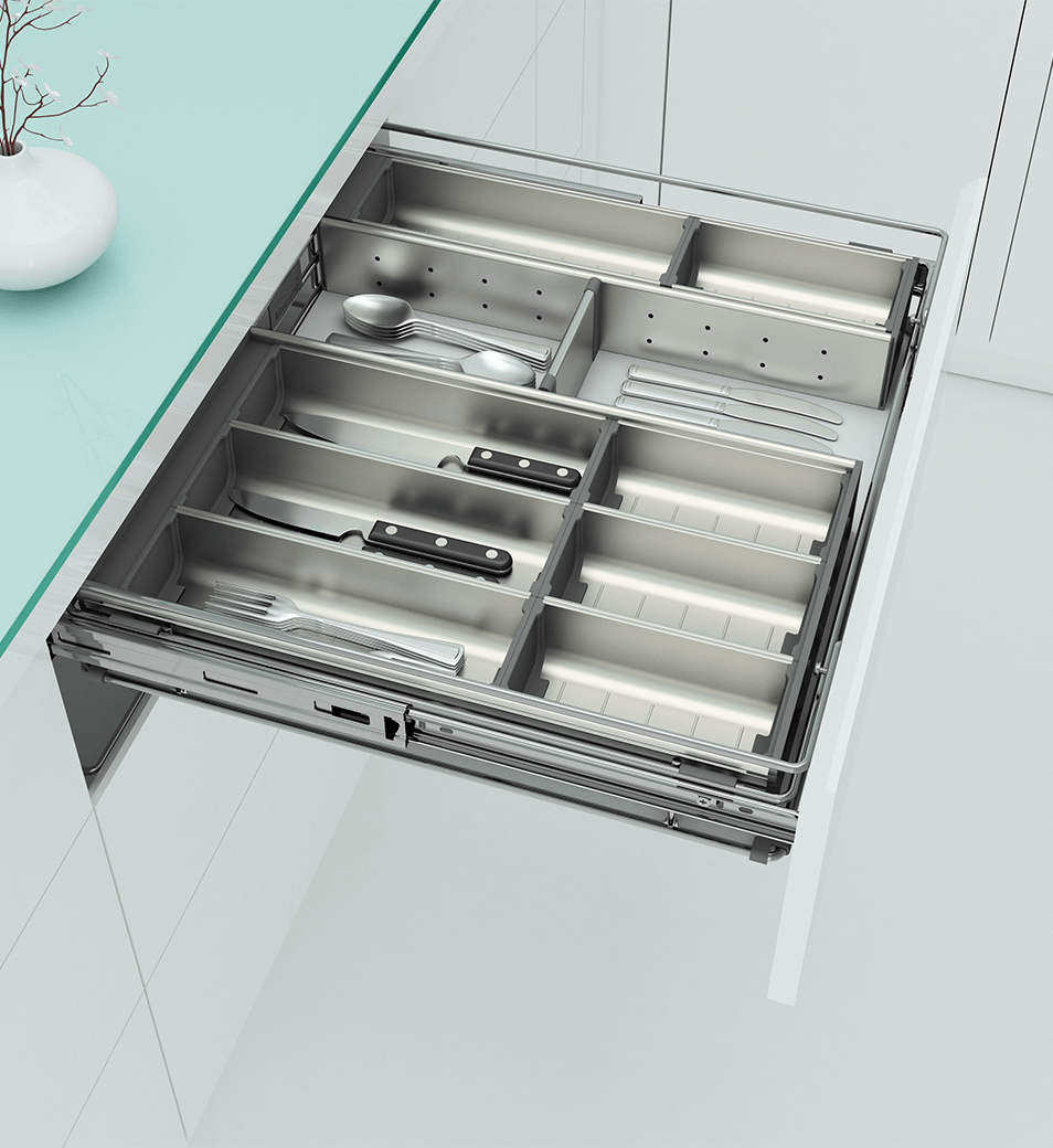 SS Cutlery Box Organizer for Drawer Basket and Tandem Drawer
