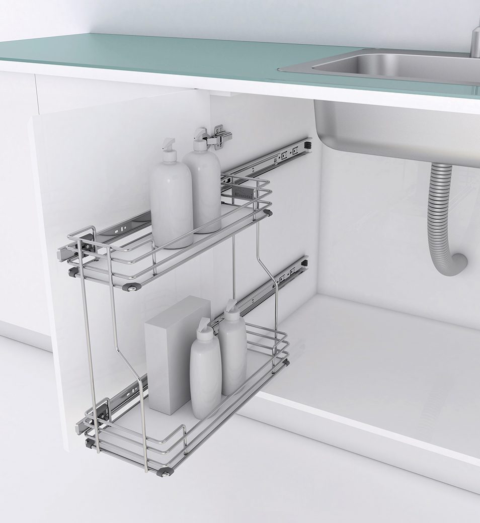 Under Sink Pull Out Solid Base   Everyday Kitchen Storage Accessories