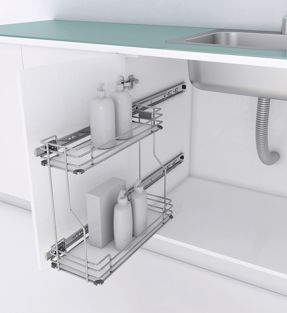 Under Sink Pull Out Solid Base - Everyday Kitchen Storage Accessories