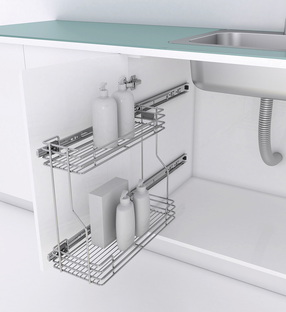 Under Sink Pull Out Wire Base